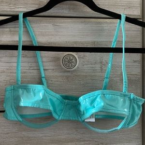 Vinyl bra blue top iheartraves